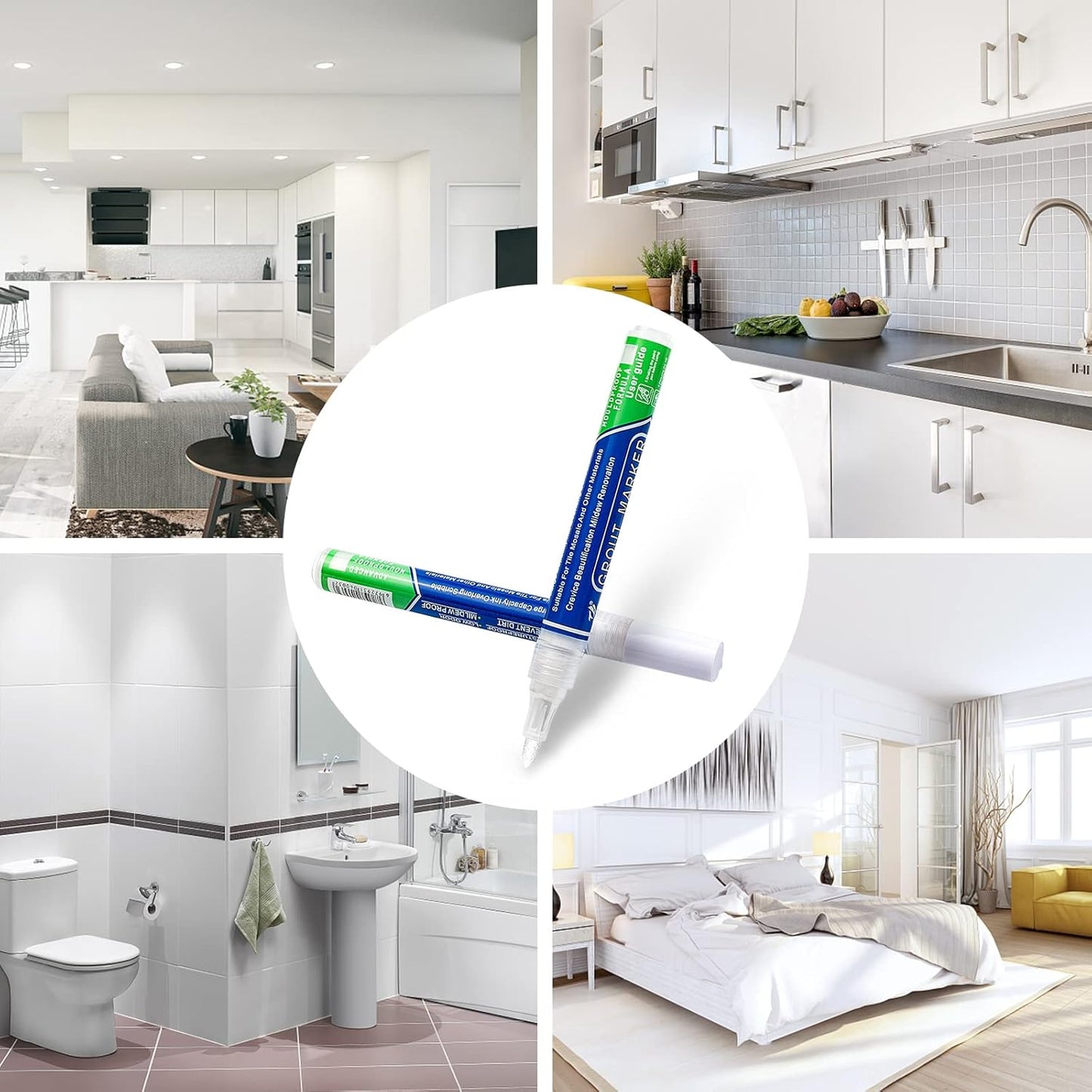 Grout & Wall Refurb Marker Pen in White by DIY Simple
