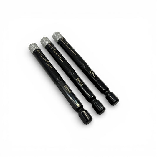 8mm Diamond Tipped Ceramic Porcelain Marble Tiles Drill Bit x3 pack