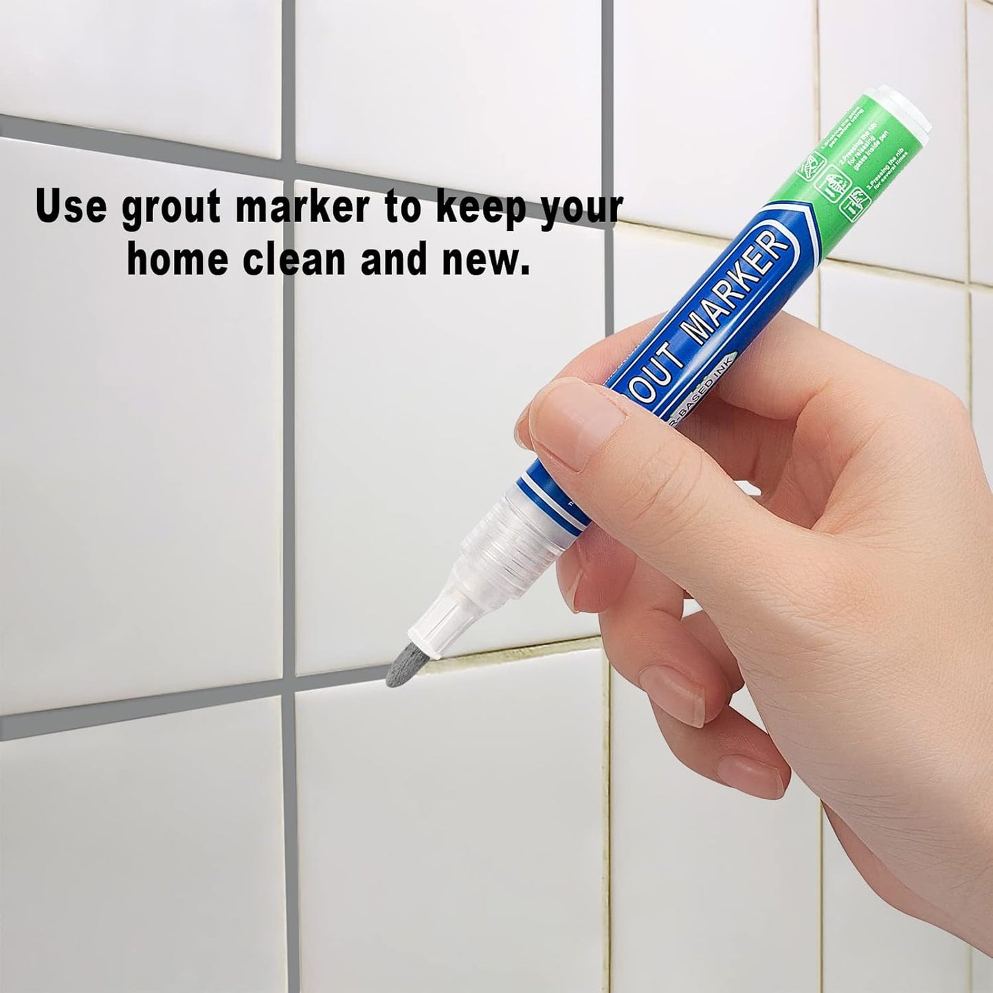 Grout & Wall Refurb Marker Pen 3x pack in Light Grey by DIY Simple