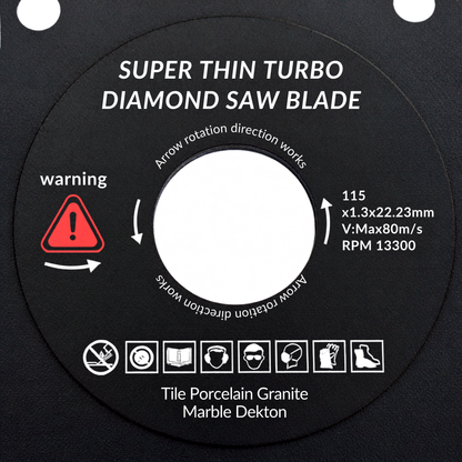 DIY Simple Super Thin Turbo Diamond Tile Grinding disc 115mm