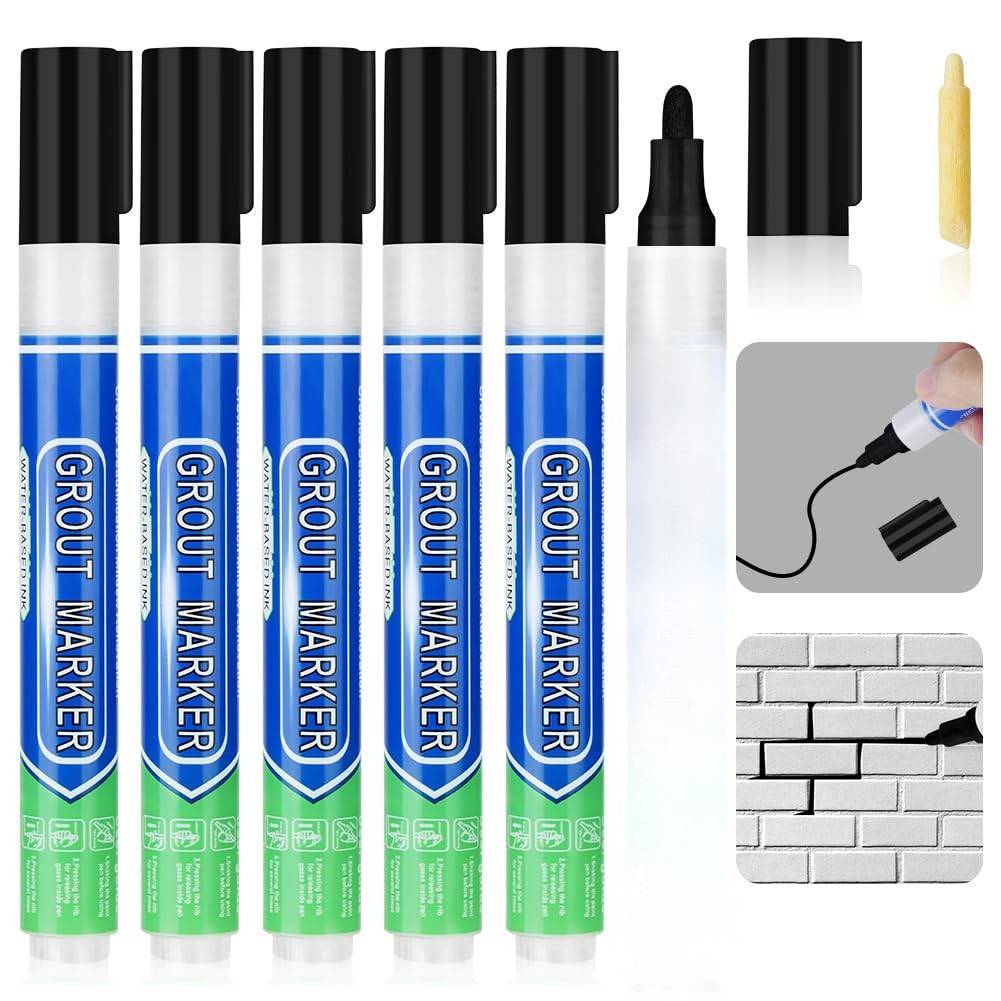 DIY Simple Grout Reviver Pen for Floor & Wall Tile Joints 8 Colours