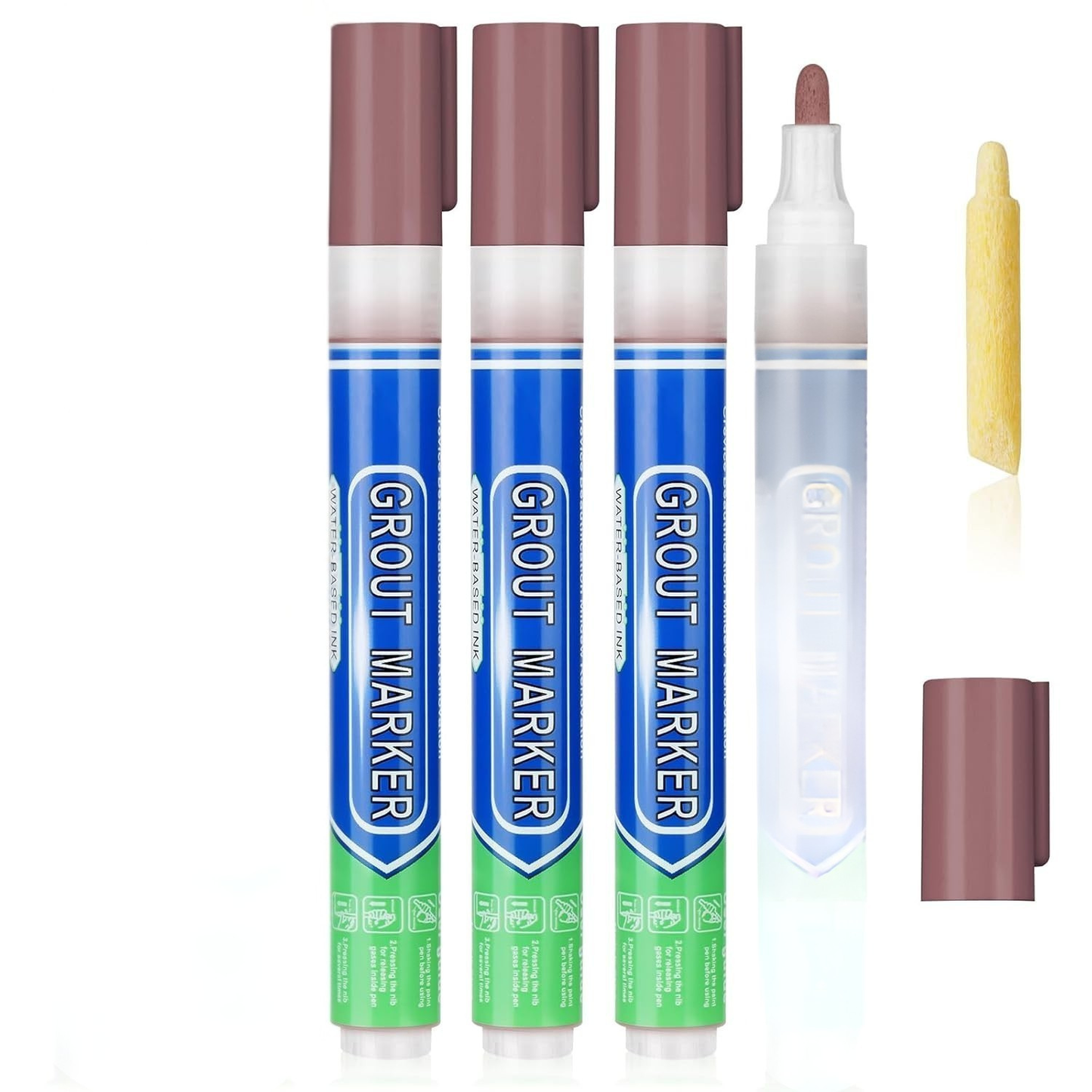 DIY Simple Grout Reviver Pen for Floor & Wall Tile Joints 8 Colours