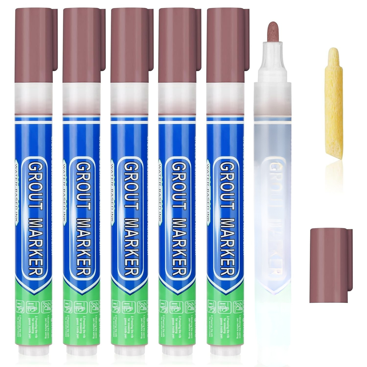 DIY Simple Grout Reviver Pen for Floor & Wall Tile Joints 8 Colours