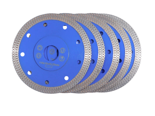 Stone & Tile Cutting Disc 4" Diamond Cutting Disc for Grinding Stone Ceramic and Porcelain Tiles 5x Pack by DIY Simple