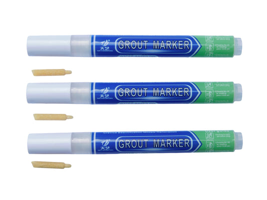 Grout & Wall Refurb Marker Pen 3x pack in White by DIY Simple