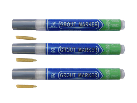 Grout & Wall Refurb Marker Pen 3x pack in Light Grey by DIY Simple