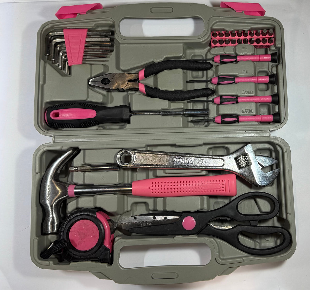 DIY Simple Tool Kit Pink 38 Piece Essential Home DIY Tool Set