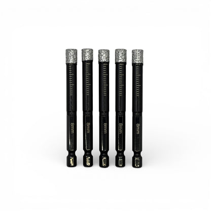 8mm Diamond Tipped Ceramic Porcelain Marble Tiles Drill Bit x5 pack