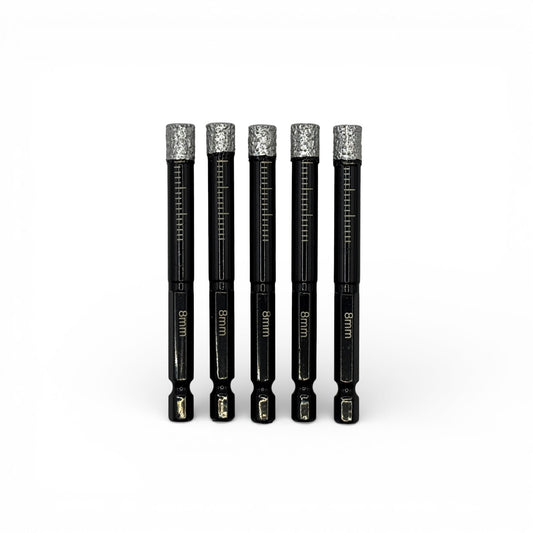 8mm Diamond Tipped Ceramic Porcelain Marble Tiles Drill Bit x5 pack