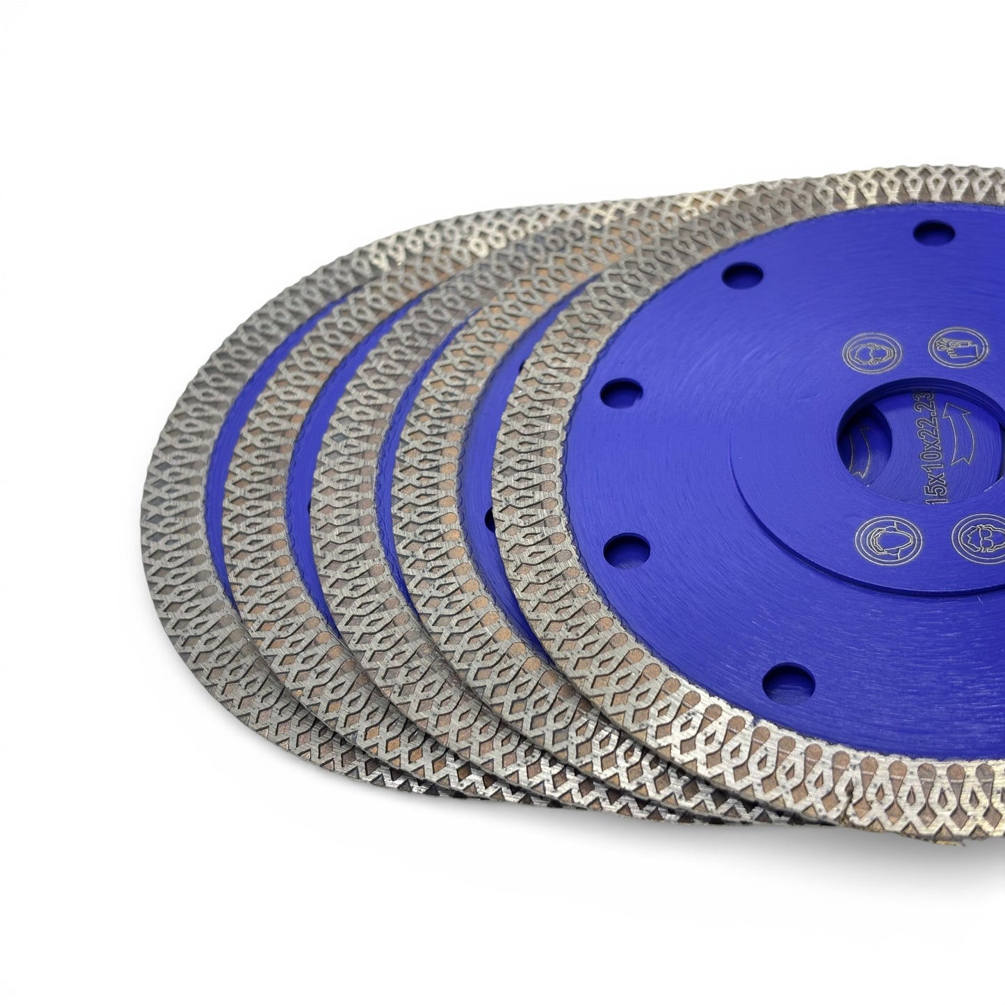 Stone & Tile Cutting Disc 4" Diamond Cutting Disc for Grinding Stone Ceramic and Porcelain Tiles 5x Pack