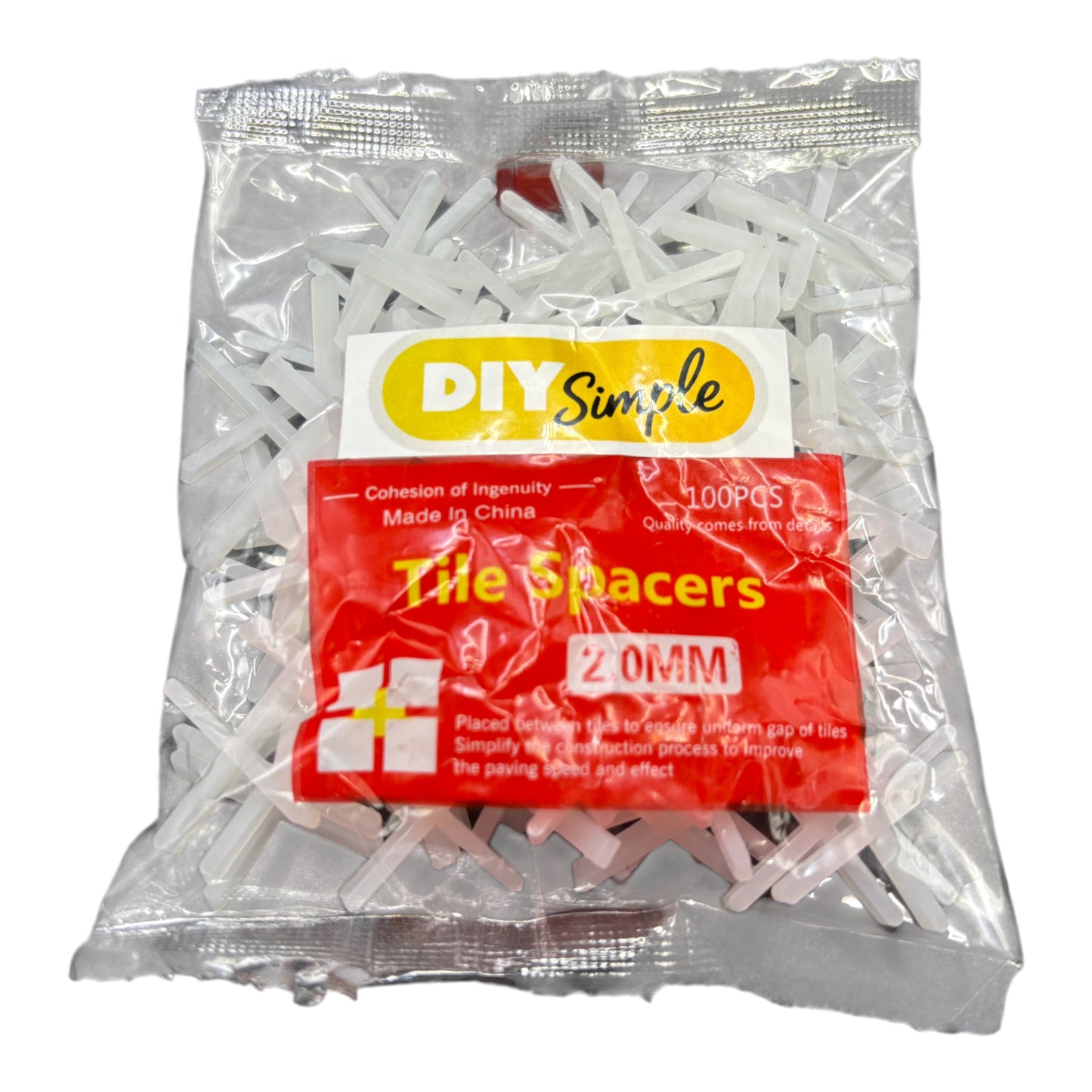 Tile Spacers X Shaped 2mm Pack of 100
