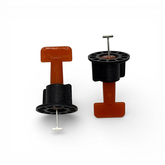 DIY Simple LTD tile leveling spinners kit with 100 spinners and 2 free wrenches, used for precise tiling and leveling surfaces.