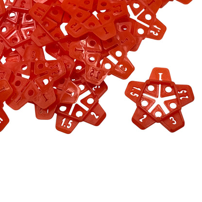 Tile Spacers 5 Point Star Multi Size Tile Joint Spacer 100 Pack
