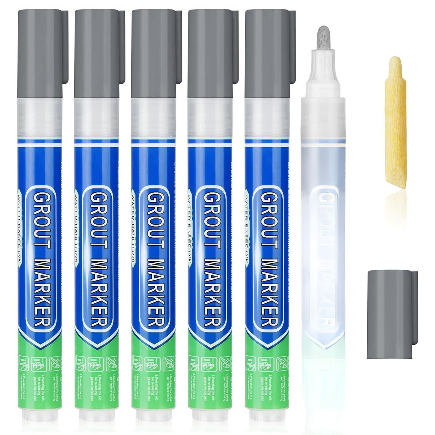 DIY Simple Grout Reviver Pen for Floor & Wall Tile Joints 8 Colours