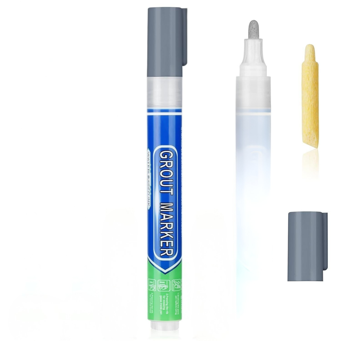 DIY Simple Grout Reviver Pen for Floor & Wall Tile Joints 8 Colours