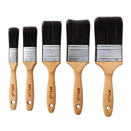 DIY Simple Paint Brush with Wooden Handle for Matt, Satin & Gloss Paints