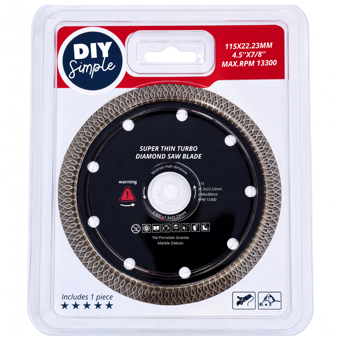 DIY Simple Precision Turbo Mesh Diamond Tile Grinding Disc 115mm