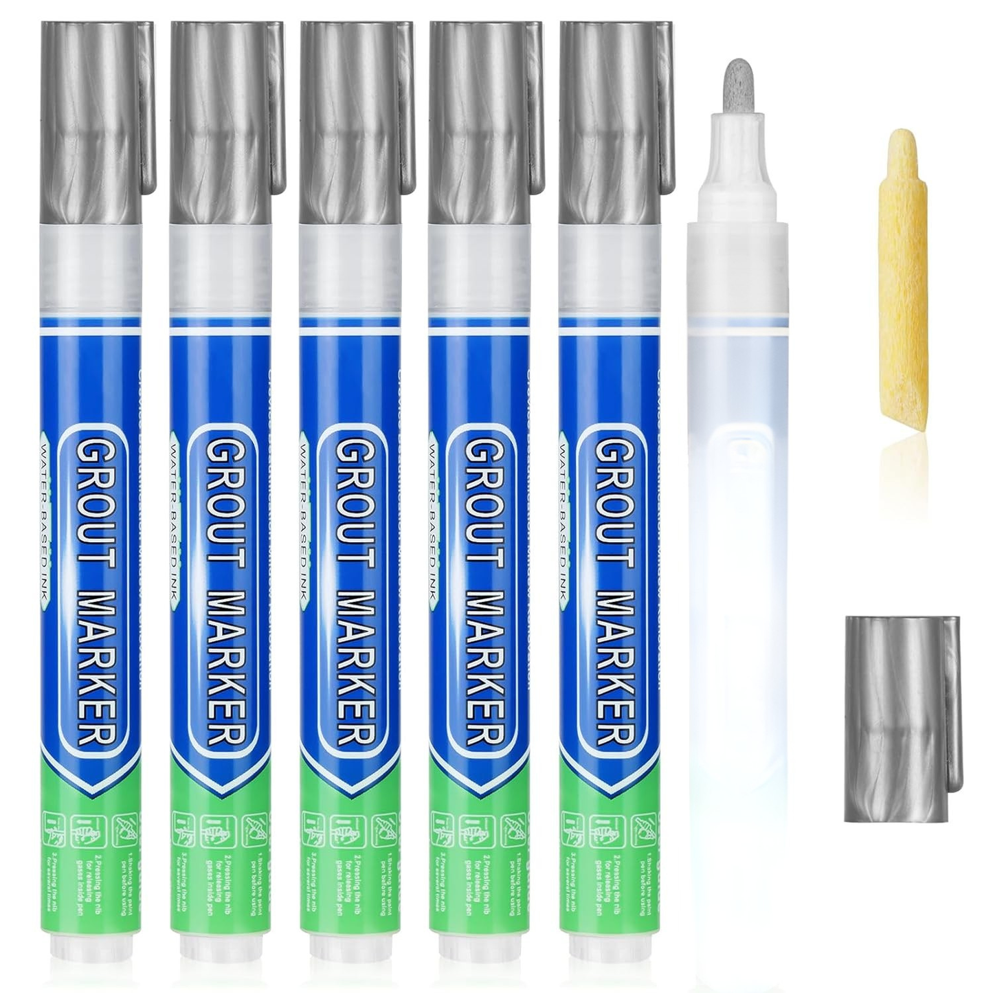 DIY Simple Grout Reviver Pen for Floor & Wall Tile Joints 8 Colours