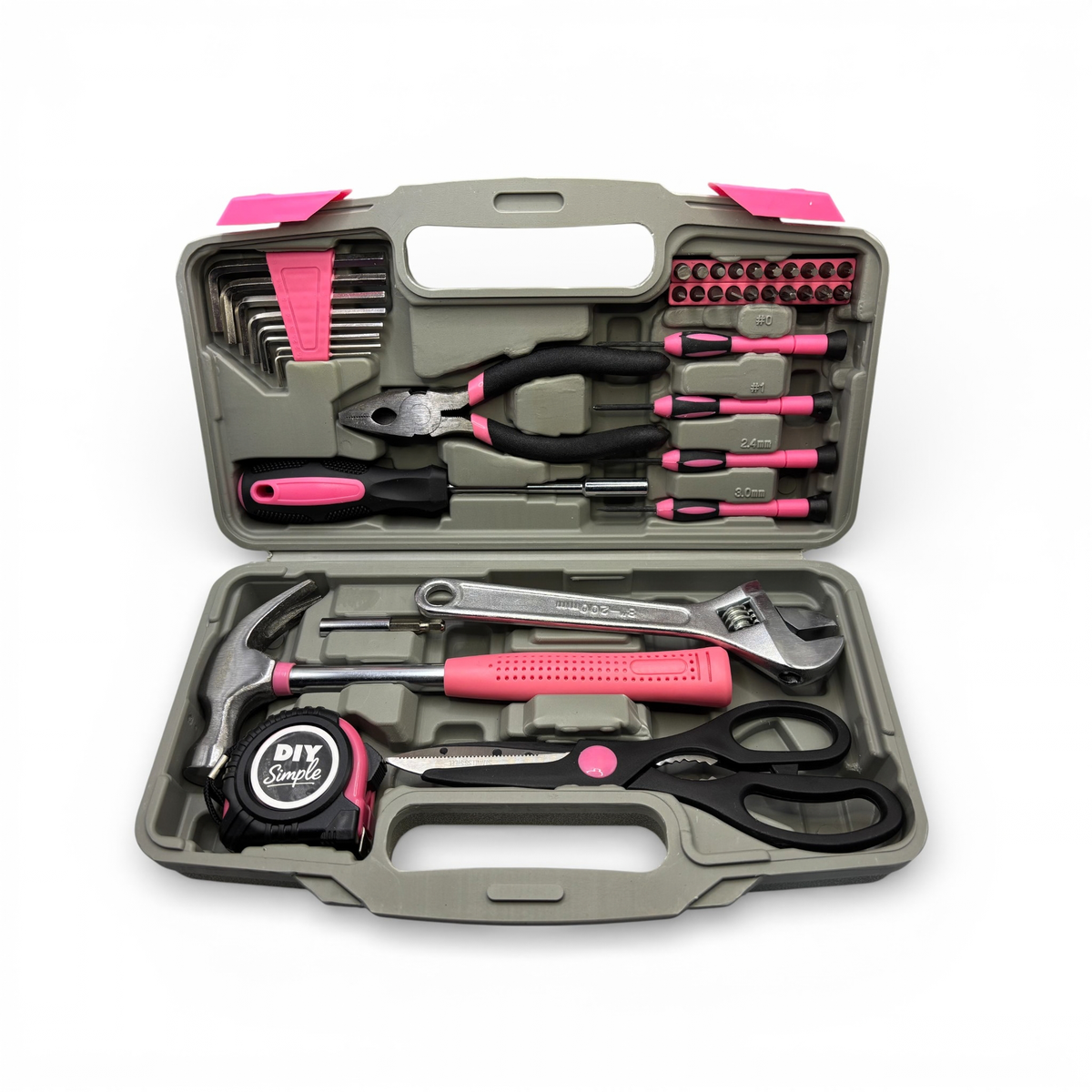 DIY Simple Tool Kit Pink 38 Piece Essential Home DIY Tool Set