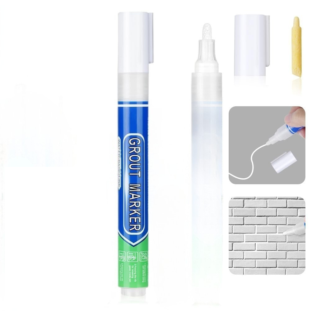 DIY Simple Grout Reviver Pen for Floor & Wall Tile Joints 8 Colours